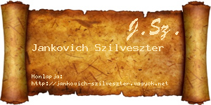 Jankovich Szilveszter névjegykártya
